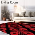 thumbnail image 2 of ODIKA 4'x6' Machine Washable Non-Slip Area Rug, Nordic Holiday with Scandinavian Design High Traffic Rug, Red, 651637, 2 of 7