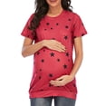 thumbnail image 2 of Youmylove Women Maternity T-Shirt Tee Shirts Classic Tops Tee Mothers Pregnancy Clothing Round Neck Short Sleeve Comfy, 2 of 9