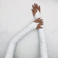 thumbnail image 2 of Bibifish Womens Gloves Leather Fingerless Long Gloves Edgy Streetwear Trendy Party Clubbing Casual Layered Outerwear Accessory, 2 of 3
