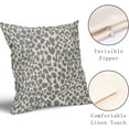 thumbnail image 3 of Gray Cheetah Throw Pillow Covers 18X18 Inch Set of 2 Grey White Leopard Decorative Pillow Cases Animal Wildlife Pillow Cover with Zipper Home Decor For Sofa Couch Housewarming Gift Bed Couch Outdoor, 3 of 6