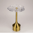 thumbnail image 5 of First of a Kind - Flower Shaped Pedestal Side Table With Acrylic Tabletop - Gold, 5 of 6