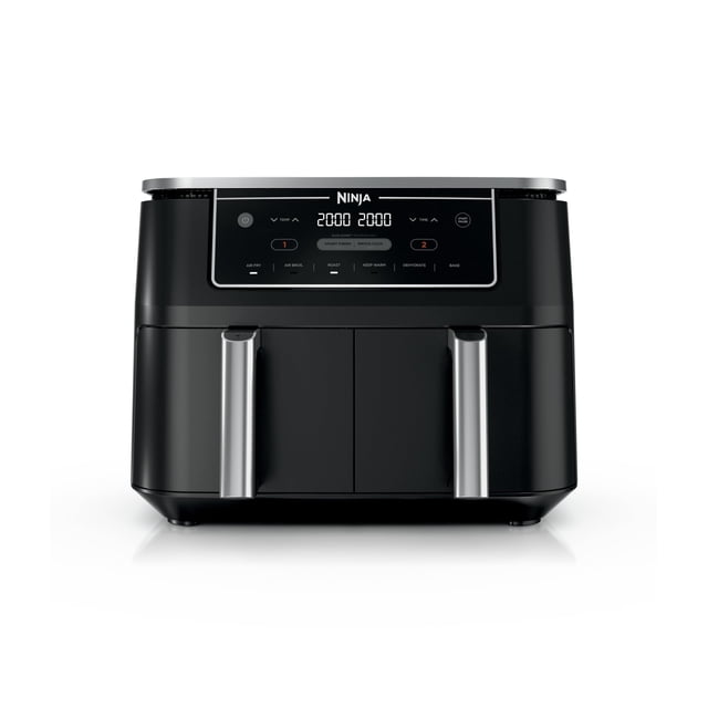 Ninja Air Fryer, Roast, Bake, Air Fry, Crisps, Broil, Reheats, Keep Warm, 10-in-1, Fries, Frozen Food, Veggies, and Meat, Quick Meals, Healthy Meals, Less Oil, 10 QT, Black, DZ302