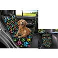 thumbnail image 4 of Pzuqiu Dog Paw Dog Car Seat Cover for Back Seat Scratchproof Dog Bed for SUV,Sedan,Truck with Adjustable Dogs Bandanas Car Garbage Bag 3 Pcs, 4 of 6