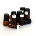 thumbnail image 4 of Happydeer 10 Pcs 1ml Empty Brown Glass Bottle Roller Ball Essential Oil Liquid Container, 4 of 5