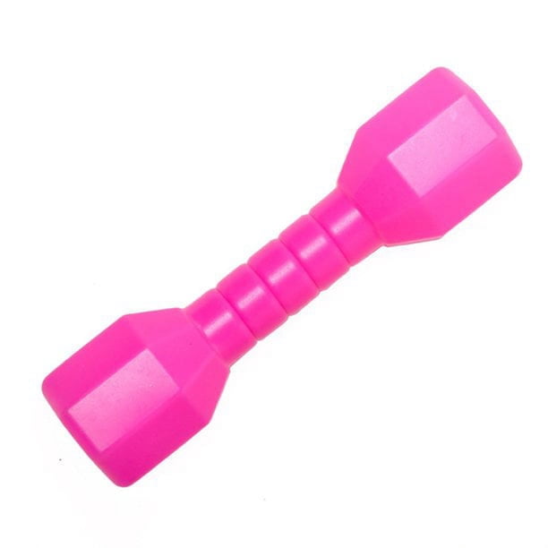 1 par de mancuernas de plástico para niños, equipo de fitness para exteriores, herramienta de baile para niños, juguete deportivo para hacer ejercicio, color rosa y rojo