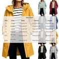 thumbnail image 3 of Yyeselk Women Longline Hooded Rain Jacket Full Zip Waterproof Raincoat with Pockets Lightweight Outdoor Windbreaker Gray M, 3 of 9