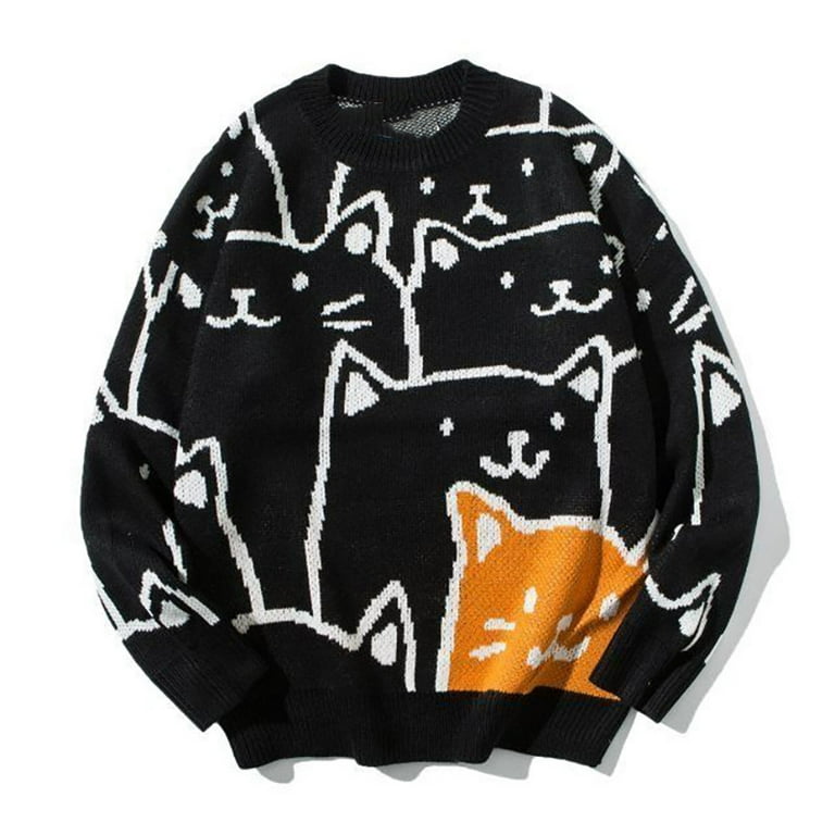Japanese Style Vintage Sweater for Men Autumn Winter Warm Loose