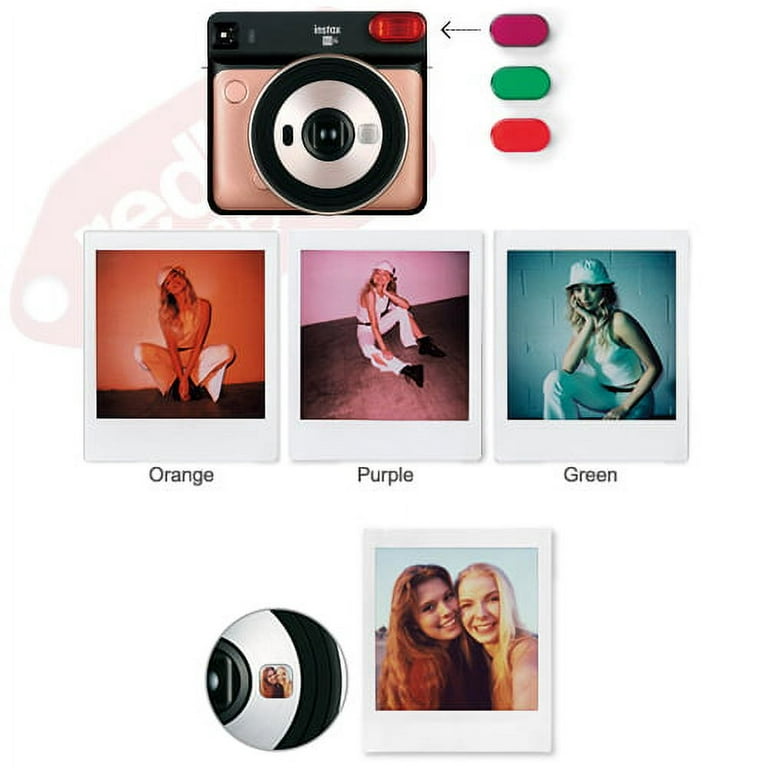 FUJIFILM INSTAX SQUARE SQ6 Fuji Instant Film Camera Pearl White + 40 Film  Bundle