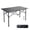 Black, variant on Adjustable Height Roll‑Top Camping Table, Aluminum Portable Folding Outdoor Picnic Table with Storage Carry Bag, Heavy Duty Foldable Table for Camping, BBQ, Beach, Tailgate Party, Backyard - Black