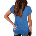 thumbnail image 5 of CALAFEBILA Plus Size Women's Tops Classic Women's Tshirts,Womens Fashion Solid Color T-shirt Summer Short Sleeve V Neck Womens Casual Tops, 5 of 6