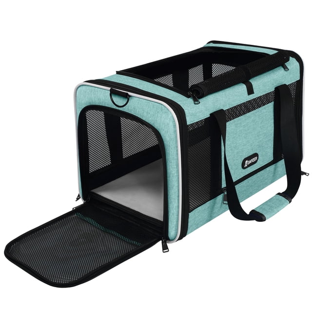Transportadora para gatos GAPZER aprobada por TSA, ventilada y blanda, 46 x 28 x 28 cm