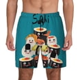 thumbnail image 2 of Goofa I Love Sushi Printed Men's Swim Trunks Board Shorts Quick Dry Mens Swimming Trunks with Compression Liner,Breathable Fit Hawaii Beach Shorts-X-Large, 2 of 9