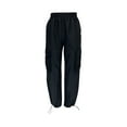 thumbnail image 3 of cfhntfmh Cargo Sweatpants for Women Wide Leg Fleece Lined Yoga Pants Fall Baggy High Waisted Joggers with Pockets, 3 of 4