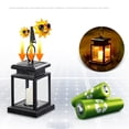 thumbnail image 3 of Topchances Vintage Solar Outdoor Hanging Lanterns Waterproof LED Solar Powered Lamp, Black (2 Pack), 3 of 11