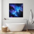 thumbnail image 6 of Wall Art Prints, Blue Purple Sky Framed Canvas Prints for Bedroom Living Room Bathroom Office, Modern Abstract Night Stars Gallery Wrap Wall Art Poster for Gifts Home Decor 16"x16", 6 of 9