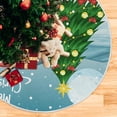 thumbnail image 5 of FMSHPON Christmas Elephant Xmas Christmas Tree Skirt Stand Mat for Holiday Party Decoration Indoor Outdoor 48 inches, 5 of 6