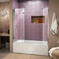 thumbnail image 4 of DreamLine Aqua Fold 56-60 in. W x 58 in. H Frameless Bi-Fold Tub Door with Extender Panel in Chrome, 4 of 15