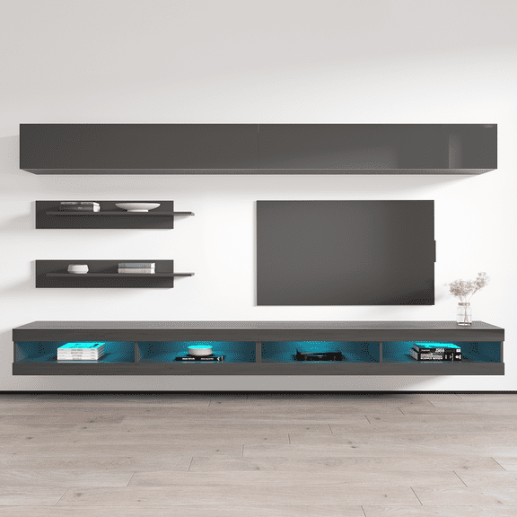 Fly I 34TV Wall Mounted Floating Modern Entertainment Center