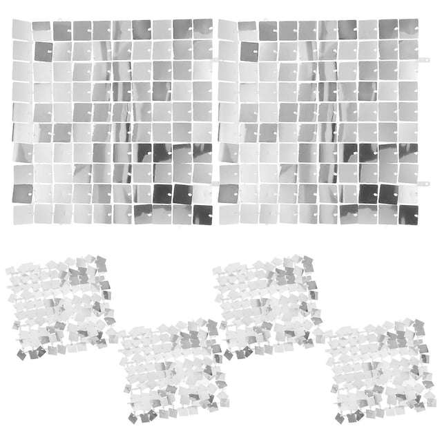 Glitter Backdrop Plastic Panel for Party 6Pcs Shimmer Wall Hanging Decor