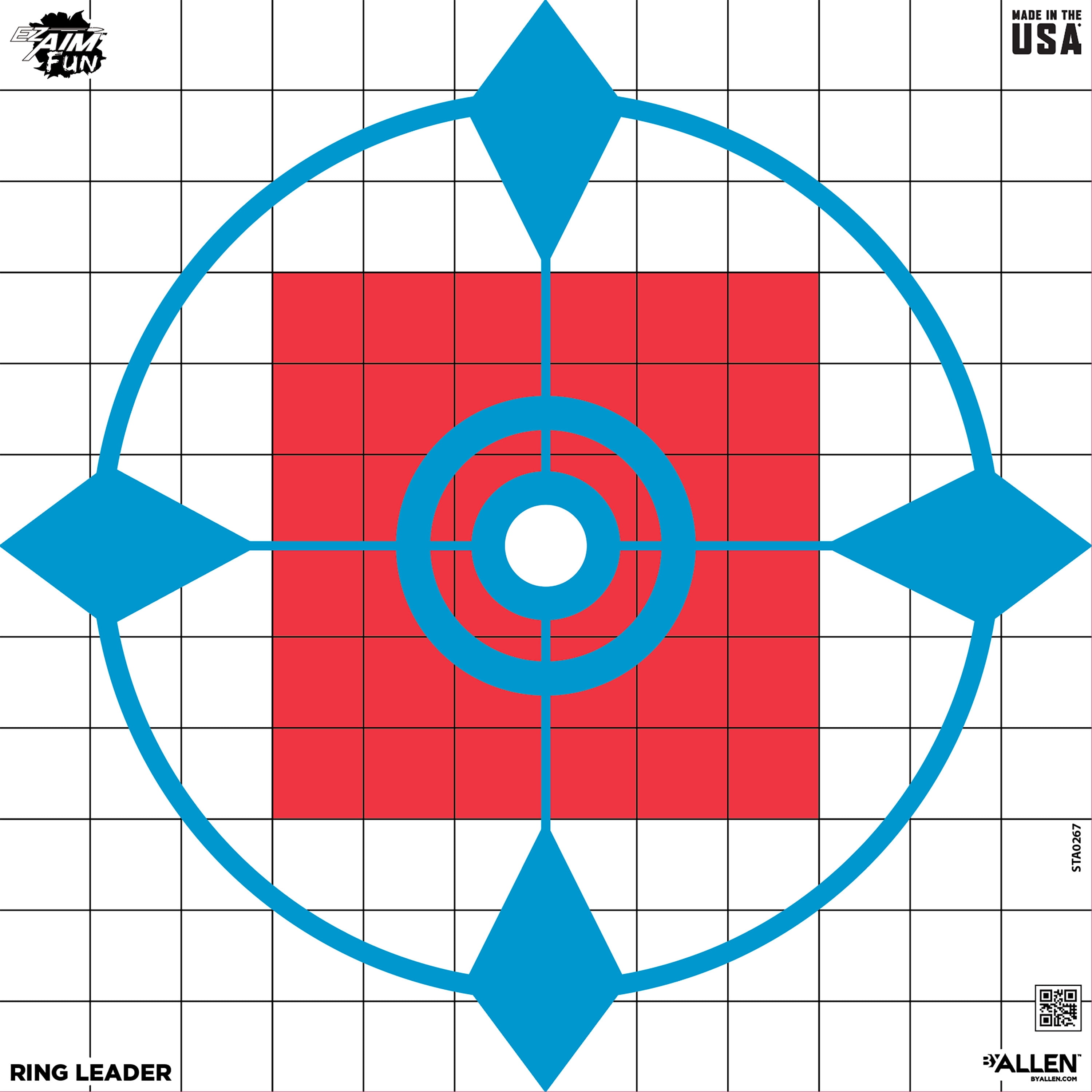 Ez Aim Fun Paper Shooting Targets, Dialing In More Fun, 12 In Square, 9-Pack, Multi-Color