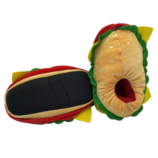 Zapatillas de felpa Zapatillas de invierno Dormitorio Adorable Dormitorio para adultos Niñas Regalos de cumpleaños Novedad Sala de estar Zapatillas Fernando Zapatilla de hamburguesa
