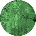 thumbnail image 1 of Ahgly Company Indoor Round Oriental Emerald Green Industrial Area Rugs, 4' Round, 1 of 4