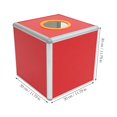 thumbnail image 2 of RENACLIPY 1Pcs Organizer Donation Box Professional Design Square Red Aluminum Alloy Business Raffle .8x11.8x11.8in, 2 of 7