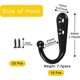 thumbnail image 3 of 10 Pcs Single Robe Coat Hooks, Metal Coat Hook Hanger With 20pcs Screws, Door, 3 of 5