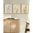 thumbnail image 6 of SHENIFY Vintage Wildflower Bouquet Wall Art Color Botanical Flower Decor Artwork Prints Rustic Living Room Office 11x14in3pcs Natural Framed, 6 of 7