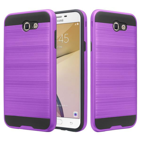Rubbery TPU Gel Skin Case Scratch-Proof J727 Ultra Slim - White Rosy Heart Soft Flexible Cover Compatible with Samsung Galaxy J7 V / J7 Perx / J7 Sky Pro / J7 Prime / J7 Halo 