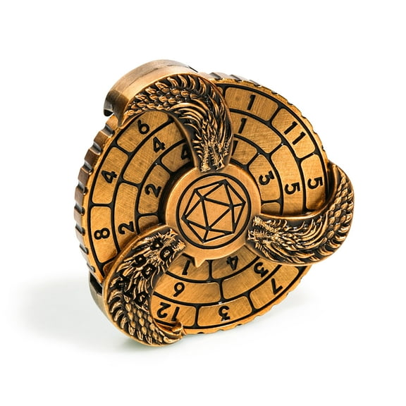 HOONGKAI 7-in-1 Fingertip Gyro Spinner Metal DND Dice, Cool Spinning Dice with Gift Box for Dungeons and Dragons D&D RPG MTG Table Games for 5 Years & up, All Ages