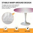 thumbnail image 6 of Ombre White Rose Red Elastic Fitted Round Table Cover Gradient Color Waterproof Outdoor Tablecloth for Holiday Party, Picnic, Patio & Dining Fits Tables Up to 36"-44", 6 of 8