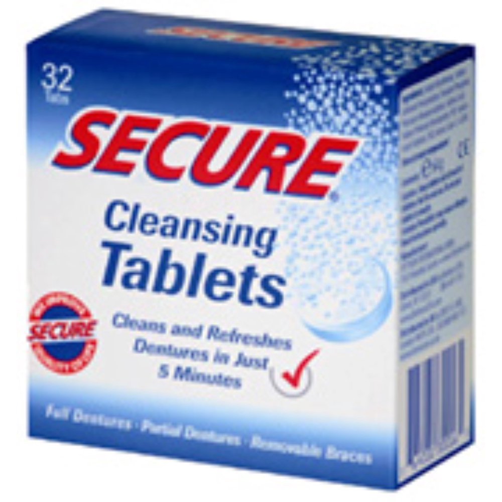 Secure Denture Cleansing Tablets 32 ea (Pack of 2)