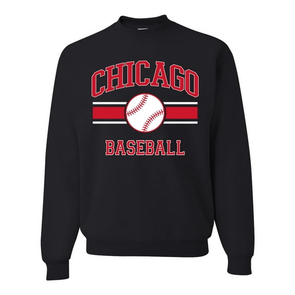 Wild Bobby City of Chicago Baseball Fantasy Fan Sports Unisex Crewneck Sweatshirt, Black, Small