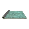 thumbnail image 2 of Ahgly Company Indoor Square Medallion Turquoise Blue Traditional Area Rugs, 6' Square, 2 of 4