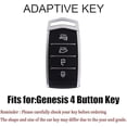 thumbnail image 2 of Key Fob Cover Compatible with Genesis G70 G80 G90 2017-2022 4 Button Keychain Case Holder Protector,4 Button-brown, 2 of 6