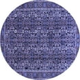 thumbnail image 1 of Ahgly Company Machine Washable Indoor Round Persian Blue Traditional Area Rugs, 3' Round, 1 of 4
