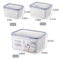 thumbnail image 2 of Bewildely Caja de almacenamiento de frutas y verduras para nevera, gran capacidad, escurridor hueco para cocina, organizador de despensa para el hogar, Organizadores de utensilios de cocina Largo Bewildely HA070910-03, 2 of 6