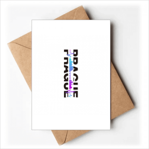 Urban Electric Wave Prague Building Greeting Cards You are Invited Invitations