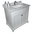 thumbnail image 4 of 31 - inch engineered stone vanity top with undermount sink and single faucet hole for bathroom styling matching light and dark cabinets, 4 of 4