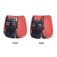 thumbnail image 5 of Lsque Cute Black Kitten Cartoon Printed Women's Running Shorts with Liner Pockets,Elastic Quick Dry Workout Athletic Gym Yoga Shorts,Womens High Waist Shorts-Small, 5 of 9