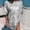 Gray, variant on ALLLIST Short Sleeve Tops for Women Crew Neck Holiday T-Shirts Gradient Blue Fashion Shirts for Women