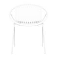 thumbnail image 3 of Of 2 Patio Dining Chairs - White, Stackable Design. Metal Legs & Plastic . Ergonomic, 300 Lbs Capacity. 25.71"x23.27"x30.54". Easy Assembly Instructions 2 Modern White. Legs. Breathable. Tools, 3 of 5