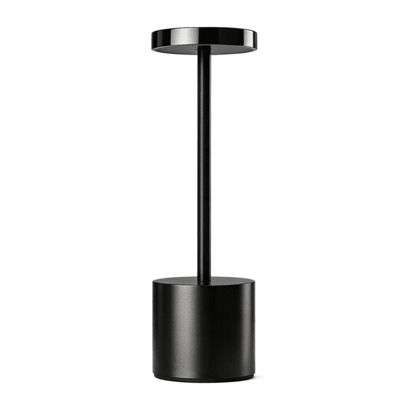 WZB cordless rechargeable LED lamp, 5000mAh battery, 3 color stepless dimming, black for patio bedroom dinner