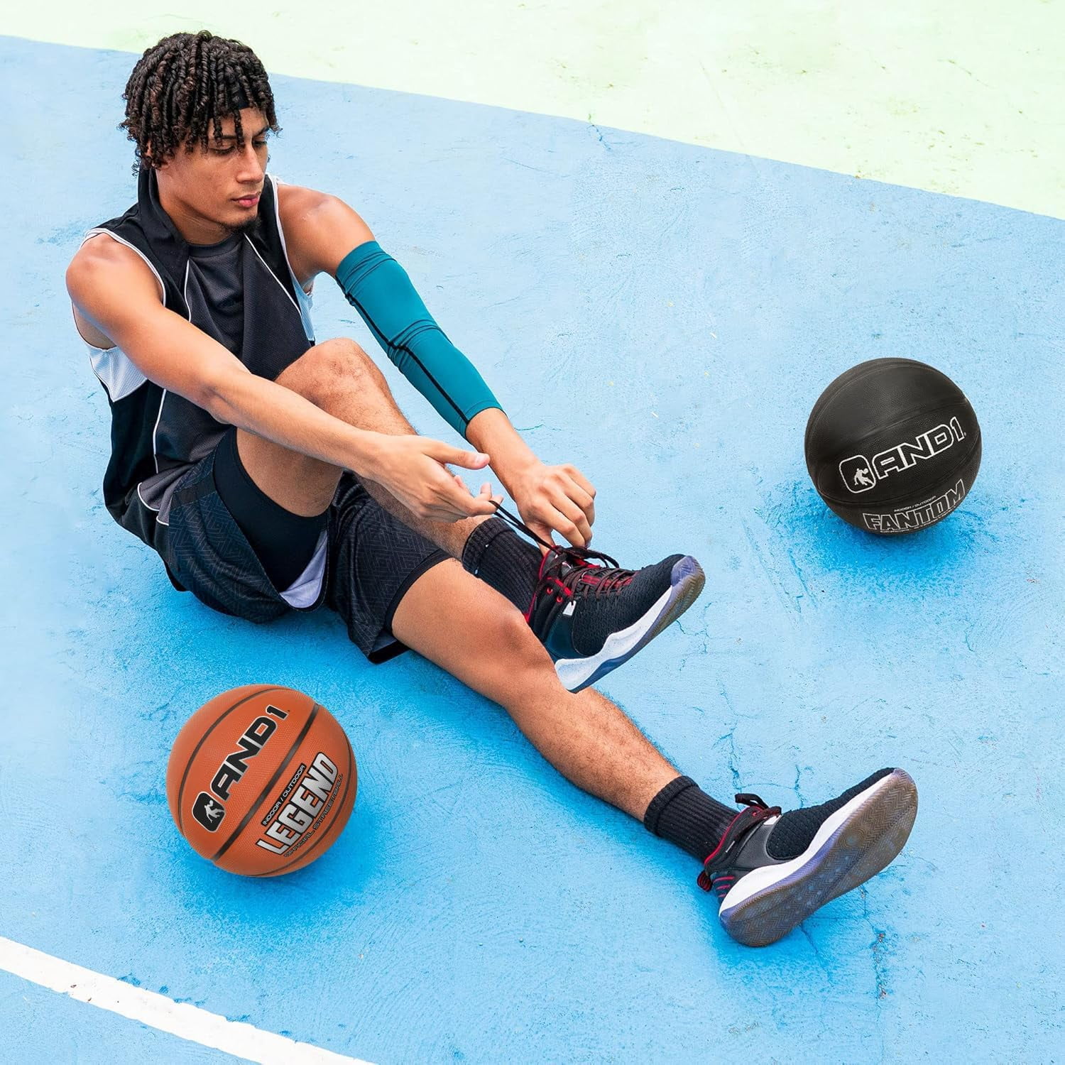 AND1 The Legend Rubber Basketball - Size 7 (29.5") Official Size Streetball - Sold Deflated (Pump NOT Included)