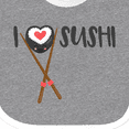 thumbnail image 4 of Inktastic Kawaii I Love Sushi Boys or Girls Baby Bib, 4 of 4