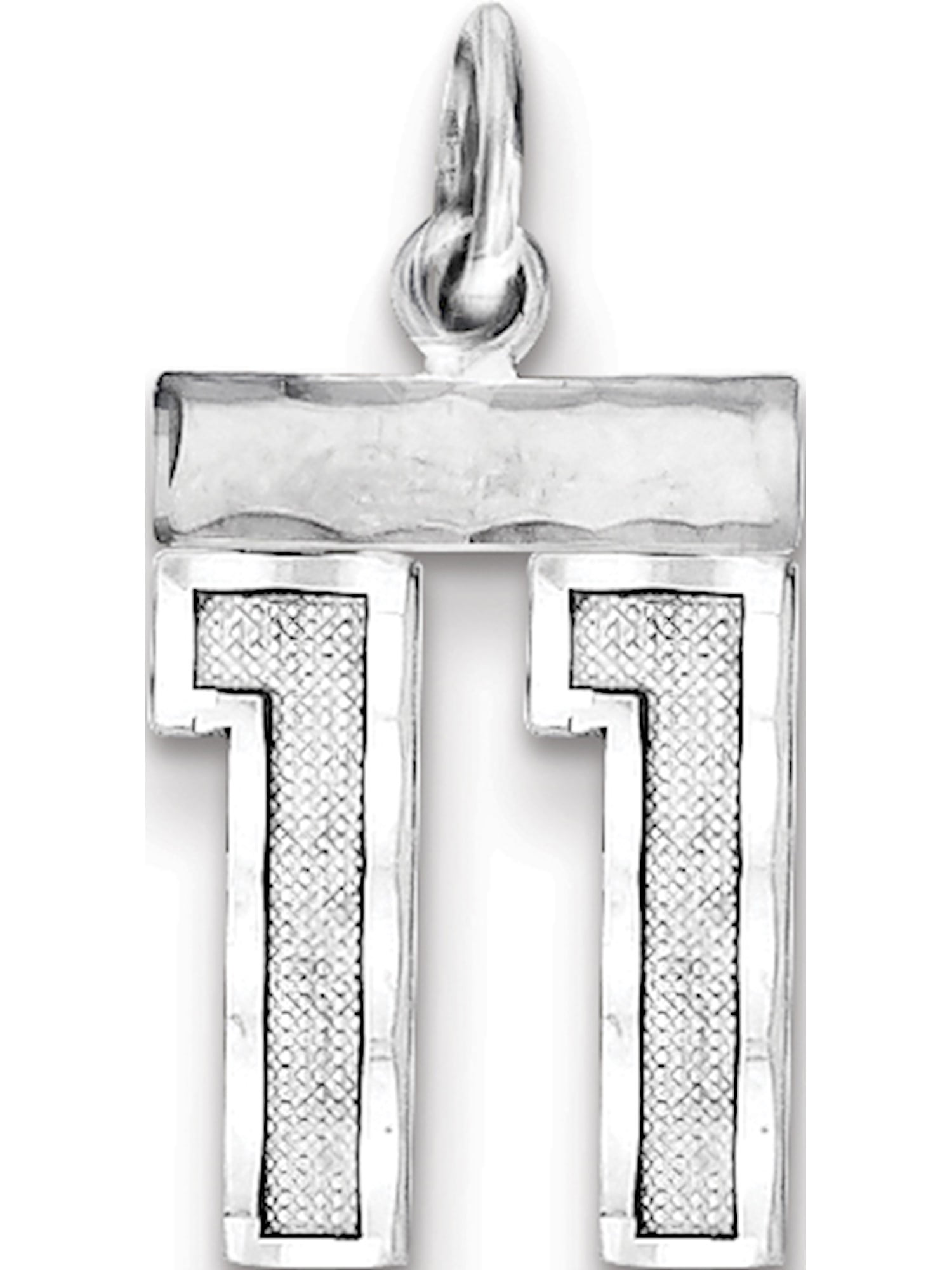 925 Sterling Silver Small #11 Pendant Charm Necklace Sport Fine Jewelry Gifts For Women For Her