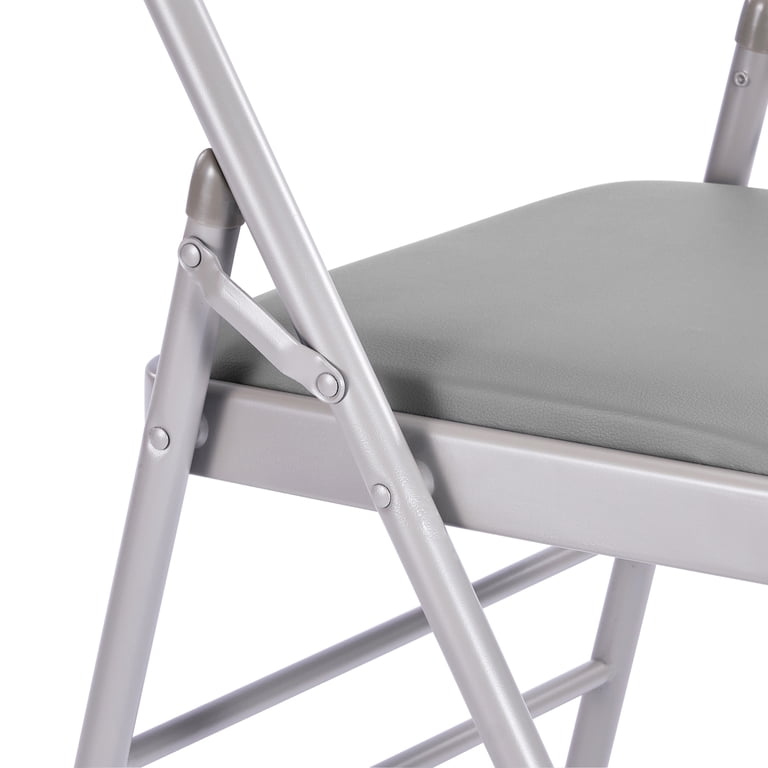 VTOY, Folding Chairs, 2-Pack, Padded Cushion and Metal Frame