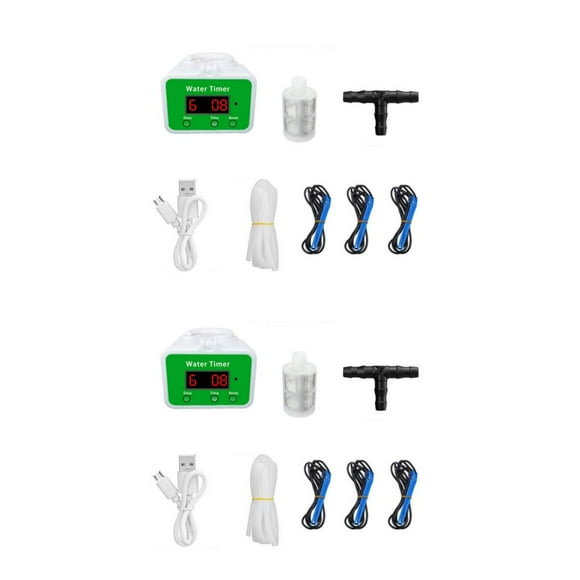 Yuarrent Cabezales Bomba de riego automática Riego por goteo Dispositivo multifunción para plantas Aspersor Jardín Patio Herramienta Doce cabeza de doce gotas 2piezas