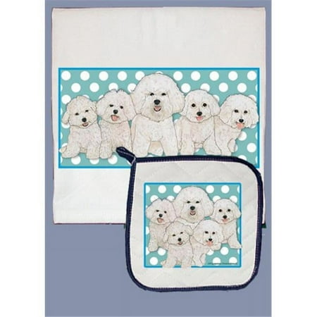

Bichon Dish Towel And Pot Holder Set